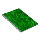 緑のプリント基板パターン ノートブック (右側)