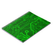 緑のプリント基板パターン ノートブック (左側)