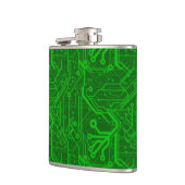 緑のプリント基板パターン フラスク (左)