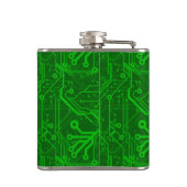 緑のプリント基板パターン フラスク (裏面)