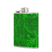 緑のプリント基板パターン フラスク (左)