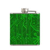 緑のプリント基板パターン フラスク (裏面)