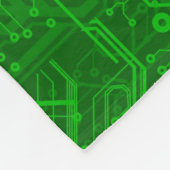 緑のプリント基板パターン フリースブランケット (角)