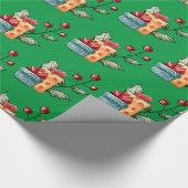 緑のプレゼント ラッピングペーパー (角)