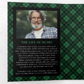 緑のプレ素朴イド十字葬祭記念 三つ折りプログラム (内部最初)