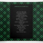 緑のプレ素朴イド十字葬祭記念 三つ折りプログラム (内部中)