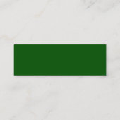 緑のプロファイルカード スキニー名刺 (裏面)