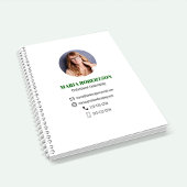 緑のプロフェッショナル写真ビジネスQRコード ノートブック