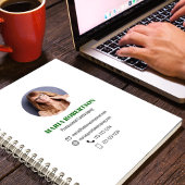 緑のプロフェッショナル写真ビジネスQRコード ノートブック