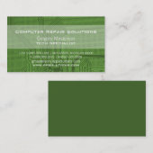 緑のプロフェッショナル回路名刺 名刺 (正面/裏面)