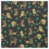 緑のプードル ファブリック (見本)