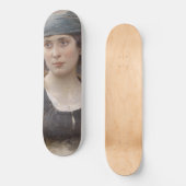 緑のヘッドスカーフの女の子（Ludwig Passini著） スケートボード (正面)