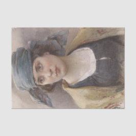 緑のヘッドスカーフの女の子（Ludwig Passini著） 薄葉紙