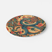 緑のヘビの花 ペーパープレート (アングル)