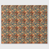 緑のヘビの花 ラッピングペーパー (フラット)