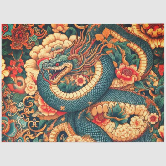 緑のヘビの花 薄葉紙 (正面)