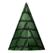 緑のヘビヘビ爬虫類パターン パーティーハット (裏面)