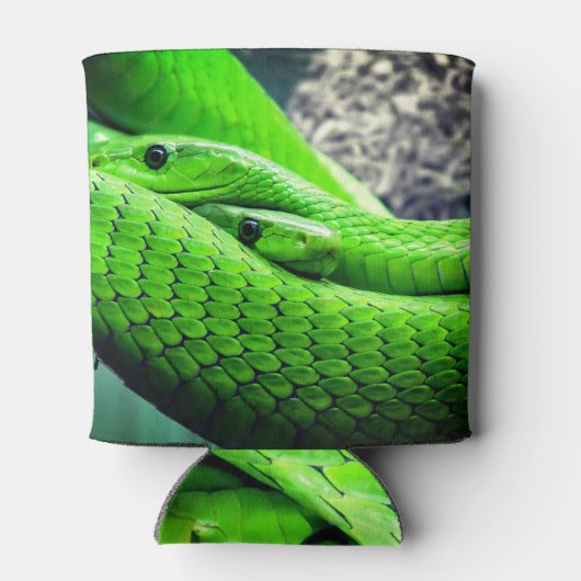 緑のヘビ二匹 缶クーラー (裏面)