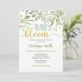 緑のベビーで開花シャワー 招待状 (スタンド正面)