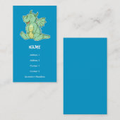 緑のベビーのドラゴンの演劇の日付か名刺 コーリングカード (正面/裏面)