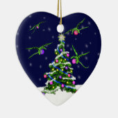 緑のベビーのドラゴンはクリスマスツリーを囲みます セラミックオーナメント (右)