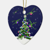 緑のベビーのドラゴンはクリスマスツリーを囲みます セラミックオーナメント (左)