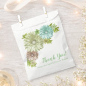 緑のベビーの開花ジェンダーリビールシャワー フェイバーバッグ (クリップ留めされた状態)