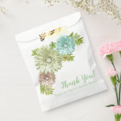 緑のベビーの開花ジェンダーリビールシャワー フェイバーバッグ (封をした状態)