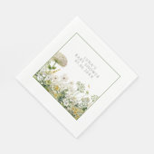 緑のベビーの開花フローラ野生の花の赤ちゃんシャワー スタンダードランチョンナプキン (角)