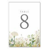 緑のベビーの開花フローラ野生の花の赤ちゃんシャワー テーブルナンバー (正面)