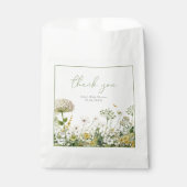 緑のベビーの開花フローラ野生の花の赤ちゃんシャワー フェイバーバッグ (正面)