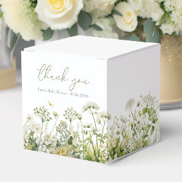 緑のベビーの開花フローラ野生の花の赤ちゃんシャワー フェイバーボックス