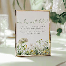 緑のベビーの開花山花腹の推測ゲーム ポスター