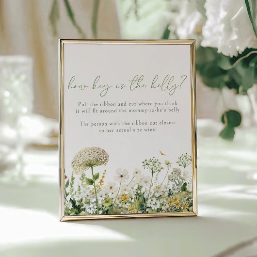 緑のベビーの開花山花腹の推測ゲーム ポスター