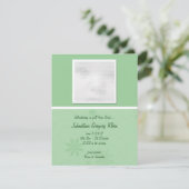 緑のベビーアナウンスカード 案内状 (スタンド正面)