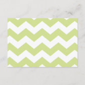 緑のベビーシャワーのおむつのラッフルのチケット エンクロージャーカード (裏面)