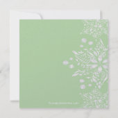 緑のベビーシャワーの招待状の冬の雪片 招待状 (裏面)
