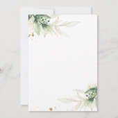 緑のベビーシャワーバイメール招待状 招待状 (裏面)