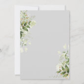 緑のベビースワンプリンセスガールベビーシャワー 招待状 (裏面)