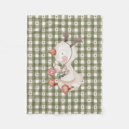 緑のベビーフリースブランケットとクリスマスキャラクター フリースブランケット