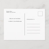 緑のベビー恐竜ミニマリストかわいい赤ちゃんシャワー インビテーションポストカード (裏面)