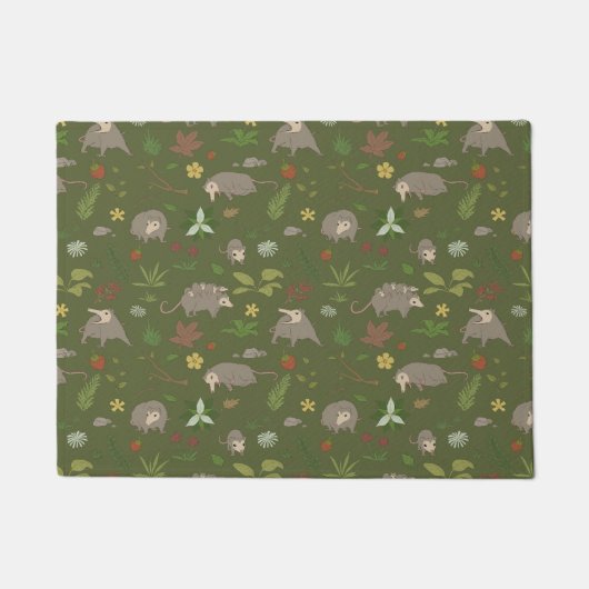 緑のベリーフィールドのポッサム ドアマット (正面)