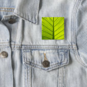 緑のベ葉インの付いた 缶バッジ (インサイチュ)