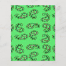 緑のペイズリー模様