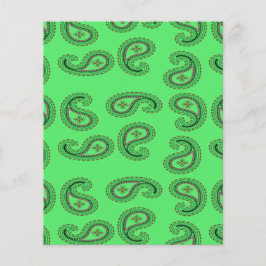 緑のペイズリー模様