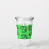 緑のペイズリー模様 アクリルタンブラー (裏面)