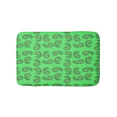 緑のペイズリー模様 バスマット (正面)