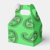 緑のペイズリー模様 フェイバーボックス (裏面サイド)
