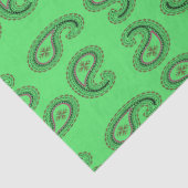 緑のペイズリー模様 薄葉紙 (詳細)