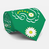 緑のペイズリー-タイ ネクタイ (ロール)